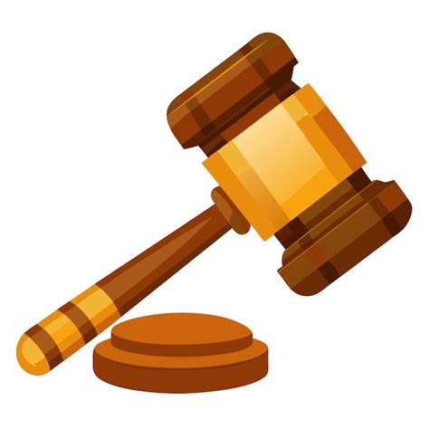 Wooden Brown Judge Gavel Premium AI Generated Vector