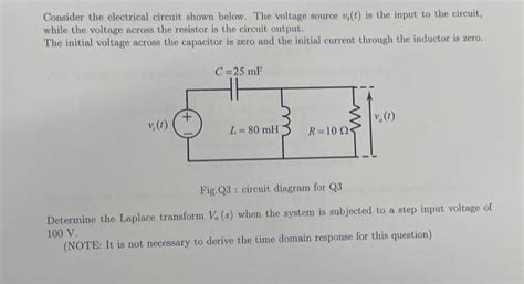 Solved Consider The Electrical Circuit Shown Below The Chegg