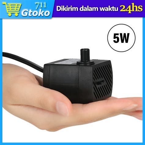 Jual Submersible Water Cooling Pump Pompa Air Mini Aquarium AC 220V 5W