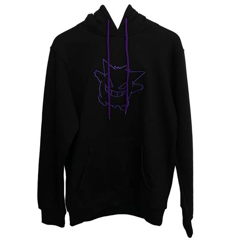 Pokemon Gengar Hoodie Embroidered Gengar Champion Hiro