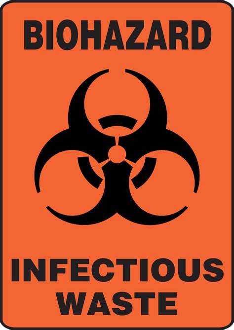 Biohazard Infectious Waste Safety Sign Mbhz531