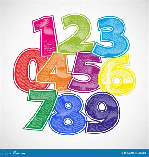 Fun Numbers Scratched Font Royalty Free Stock Photo Image 31432345