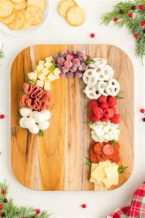 Candy Cane Christmas Charcuterie Board Cutefetti