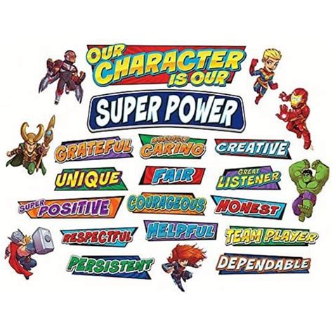 Eureka Marvel Superhero Our Character Bulletin Board Set Michaels