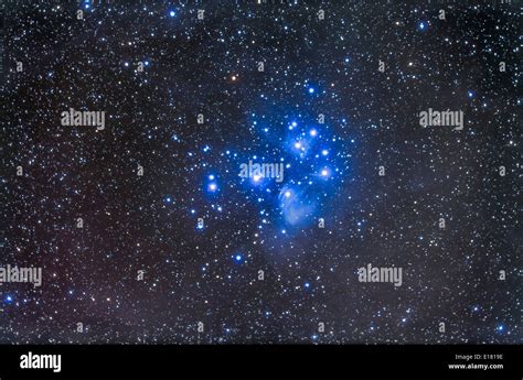 The Pleiades Star Cluster Aka Seven Sisters Or M45 In Taurus A Deep