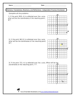 Dilations Translations Rotations And Reflections Independent