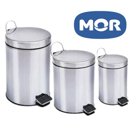 Lixeira aço inox pedal cesto removível lata de lixo 3L 5L 8L