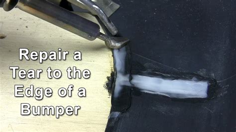 Repair A Tear To The Edge Of A Bumper Cover With A Nitrogen Plastic Welder Youtube