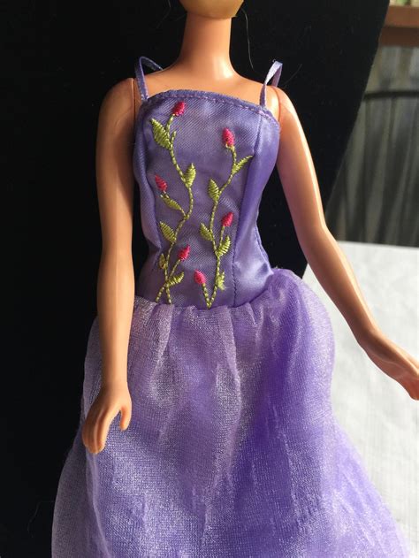 Barbie Evening Gown Elegant Barbie Dress Long Barbie Dress Etsy