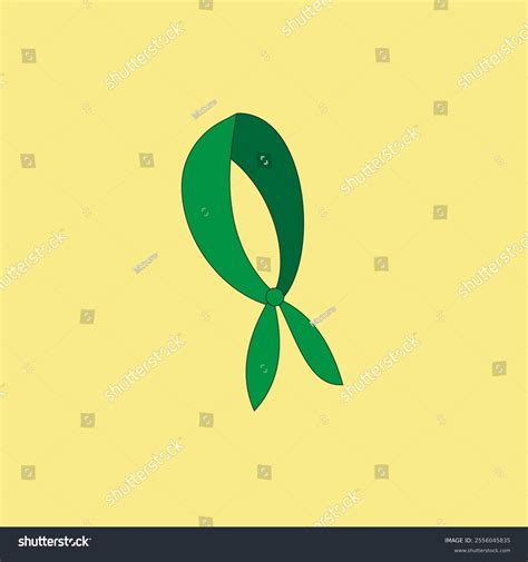 Green Neck Scarf Vector Illustration On Stock Vector (Royalty Free