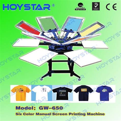 Manual Color Station T Shirt Screen Printing Machines Gw