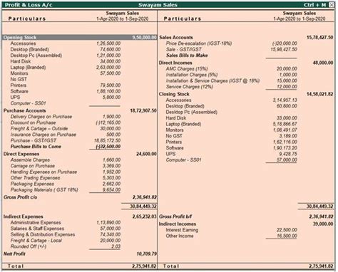 Tallyerp Reports On Financial Statements