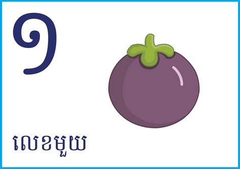 កាត លេខខ្មែរ ពីលេខ១ ដល់លេខ៣១ ពណ៌ Rermork Digital Library Staging