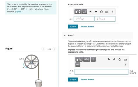 Solved Appropriate Units The Bucket Is Hoisted By The Rope Chegg