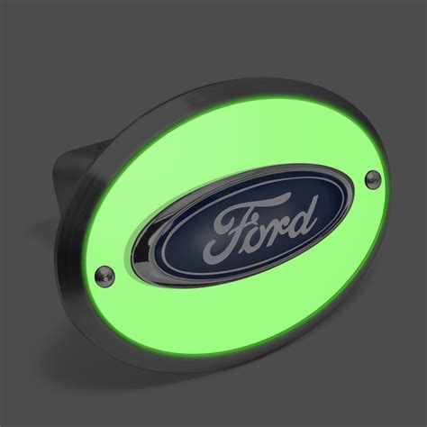 Ford 3d Logo Night Glow Luminescent Oval Billet Aluminum 2 Inch Tow Hitch Cover Car Beyond Store