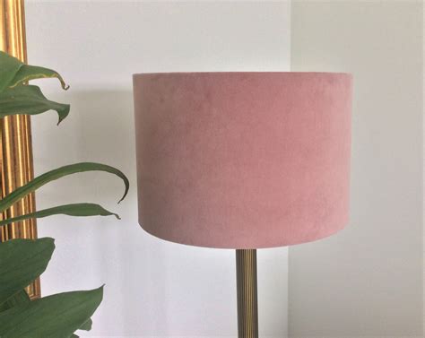 Blush Pink Velvet Fabric Lampshade Ceiling And Lamp Standard Etsy UK