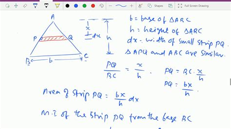 Moment Of Inertia Of Triangle