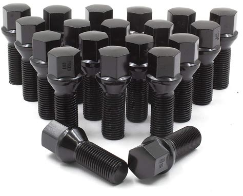 Amazon Wheel Accessories Parts Set Of 20 Black 14x1 25 Lug Bolts