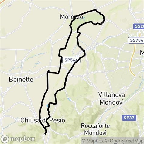 Pesio Anello Mappa Percorso Ciclabile Bici Mountain Bike