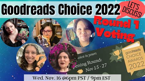 Goodreads Choice Awards 2022 Round 1 Voting Lets Discuss Goodreads