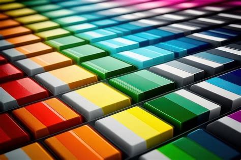 Premium Photo | A colorful keyboard with the colors of the rainbow