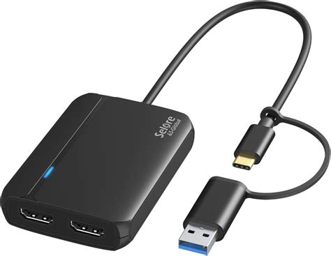 Amazon Selore USB 3 0 To Dual HDMI Adapter For Mac Windows USB C