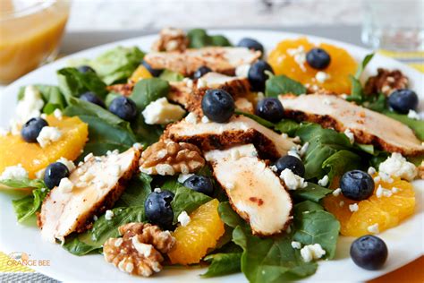 Grilled Chicken And Blueberry Salad With Wild Orange Dressing ⋆