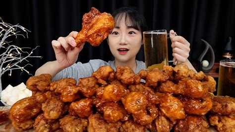 페리카나 닭다리 치킨 40개 먹방 리얼사운드 양념 간장 후라이드 매운 후라이드 Chicken Drumsticks Mukbang Eating Show Asmr