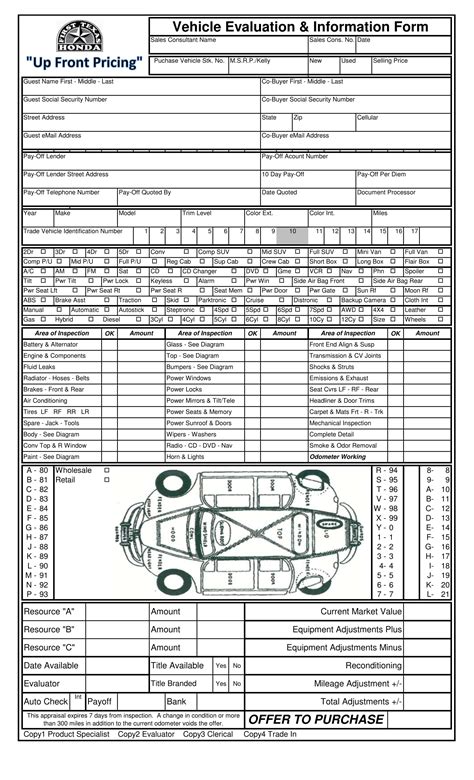 Free 14 Vehicle Evaluation Forms In Pdf