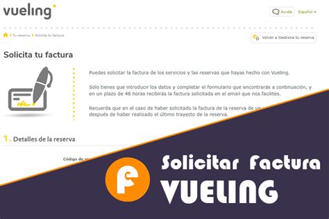 C Mo Solicitar Tu Factura En Vueling Pasos