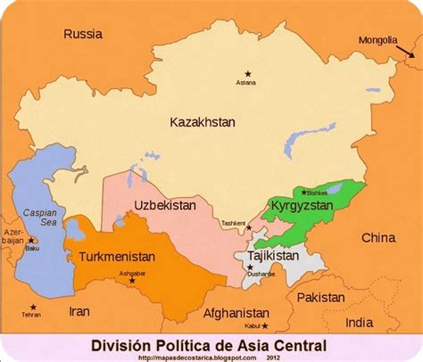 Division Politica De Asia Central