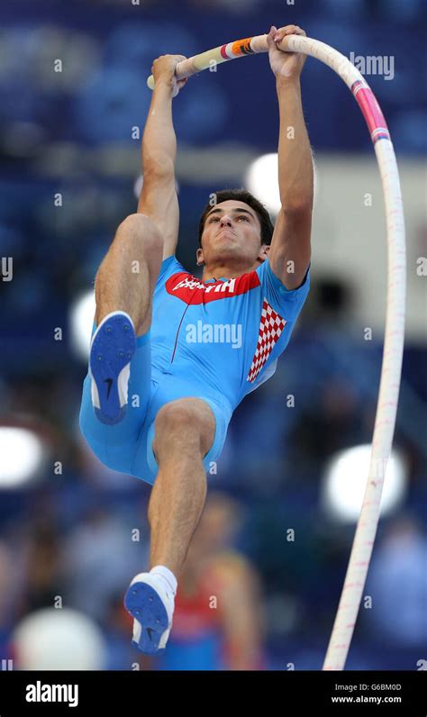 Croatias Ivan Horvat Competes In The Mens Pole Vault Qualification