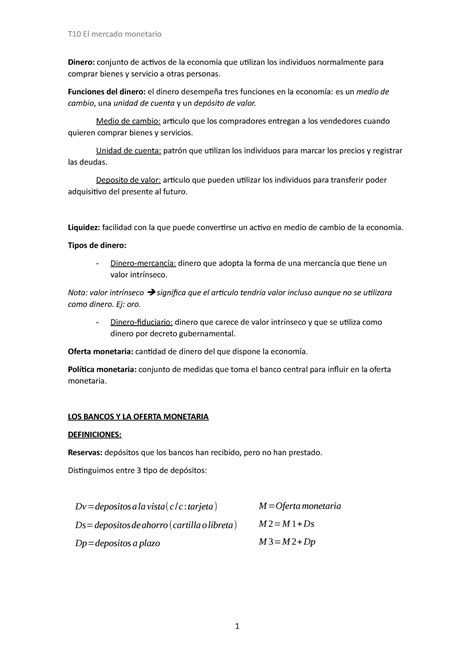 M10 Apuntes De La Asignatura De Principios De Economia Profesora