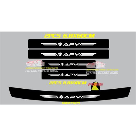 Sticker Sill Plate Pcs Carbon D Car Apv Sticker Carbon D Protector