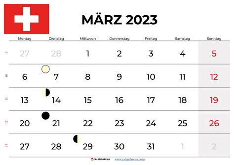 Kalender M Rz Zum Ausdrucken Schweiz