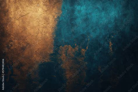 Blue And Bronze Grunge Background Texture Blue And Bronze Grunge