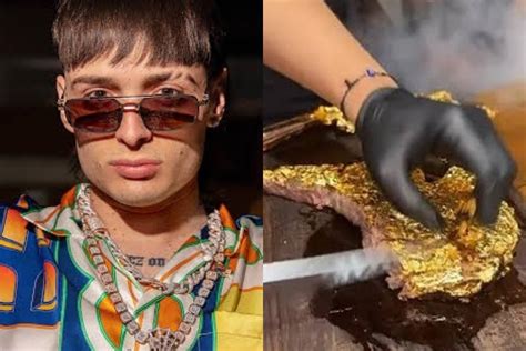 Peso Pluma Se Une A La Fiebre Y Come Carne Bañada En Oro De Salt Bae