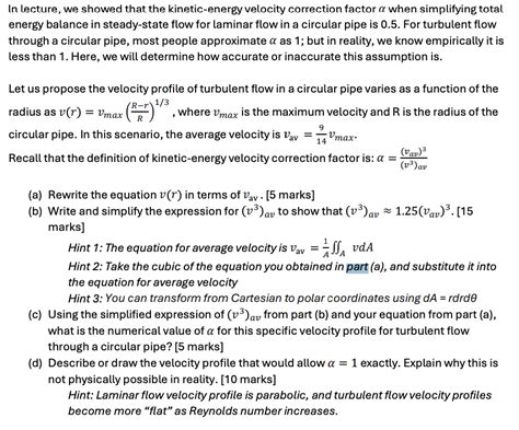 (Solved) - In lecture, we showed that the kinetic-energy velocity ... 