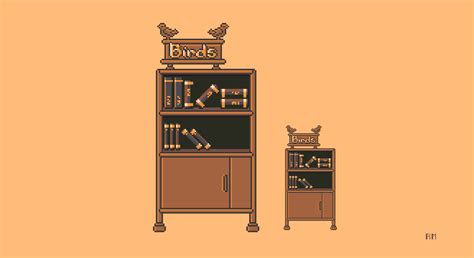 Pixel Art Bookshelf