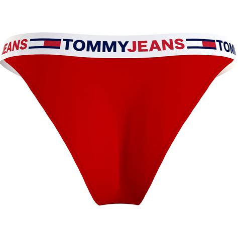 Tommy Hilfiger High Leg Cheeky Bikini Bottoms Women Primary Red