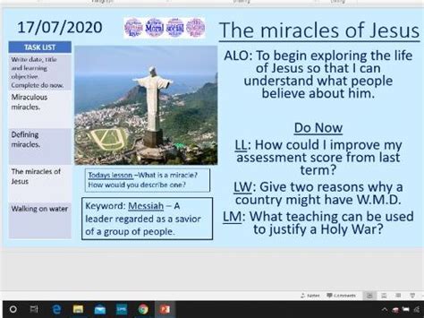 The miracles of Jesus. | Teaching Resources