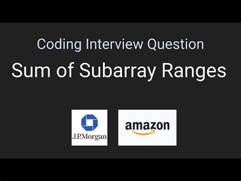 LeetCode 2104 Sum Of Subarray Ranges Monotonic Stack YouTube