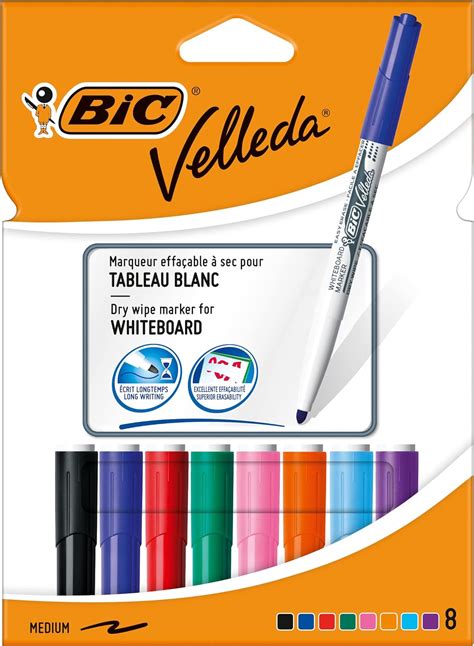 Amazon Bic Velleda 1741 Whiteboard Pens Assorted Colours Pouch