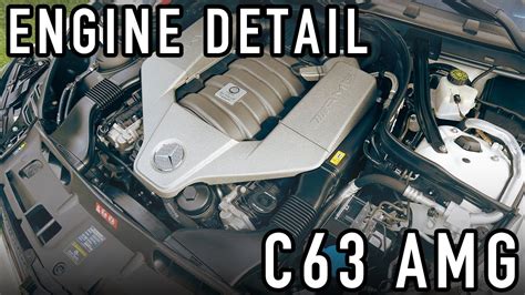 Engine Bay Detail On A W204 Mercedes Benz C63 Amg Asmr Detailing