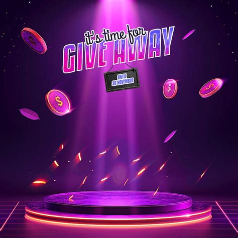 Giveaway Contest Social Media Banner Template Premium AI Generated PSD