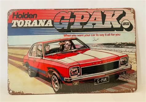 Holden Torana G Pak Ltd Ed Red Car Vintage Style Tin Metal Sign Garage