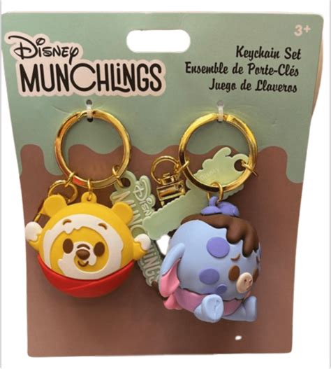 Disney Parks Munchlings Winnie The Pooh And Eeyore Keychain Set New With Tag