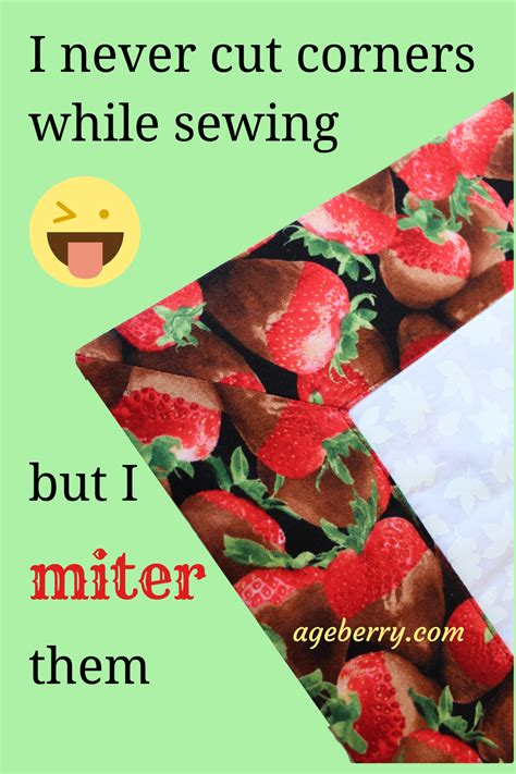 Sewing Hacks How To Sew Mitered Corners Artofit