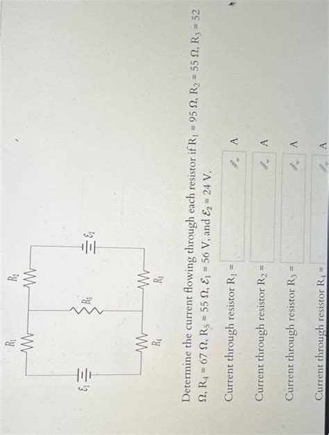 Solved Determine The Current Flowing Through Each Resistor