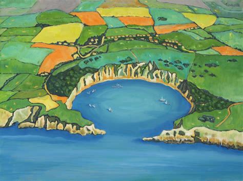 Over Lulworth Cove Hilary Buckley Dorset Artist Lyme Regis